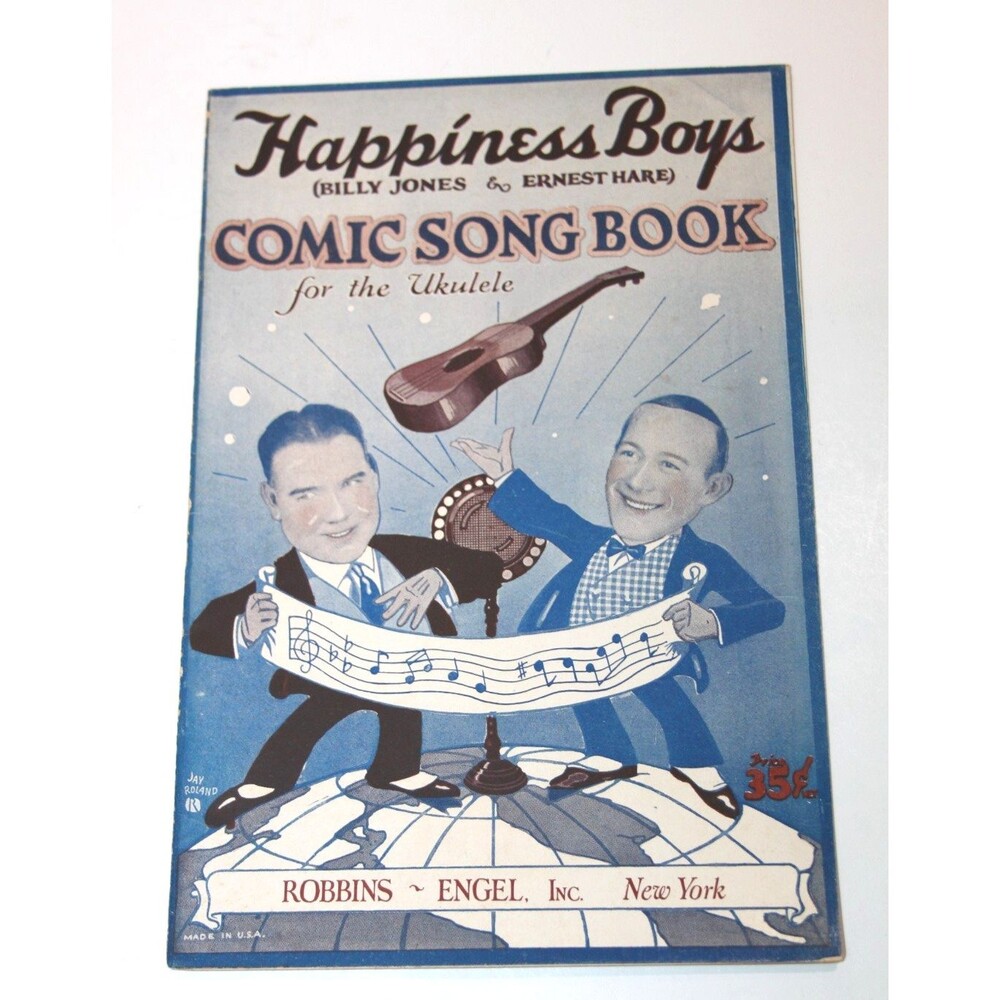 Happiness Boys Comic Song Sheet Music Ukulele Jones Hare Vintage 1926 Songbook